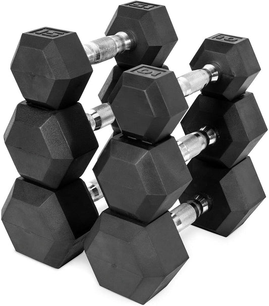 Miracle Fitness Premium Hex Dumbbells 2.5kg - 50kg – Sold in Pair (2 Pcs)