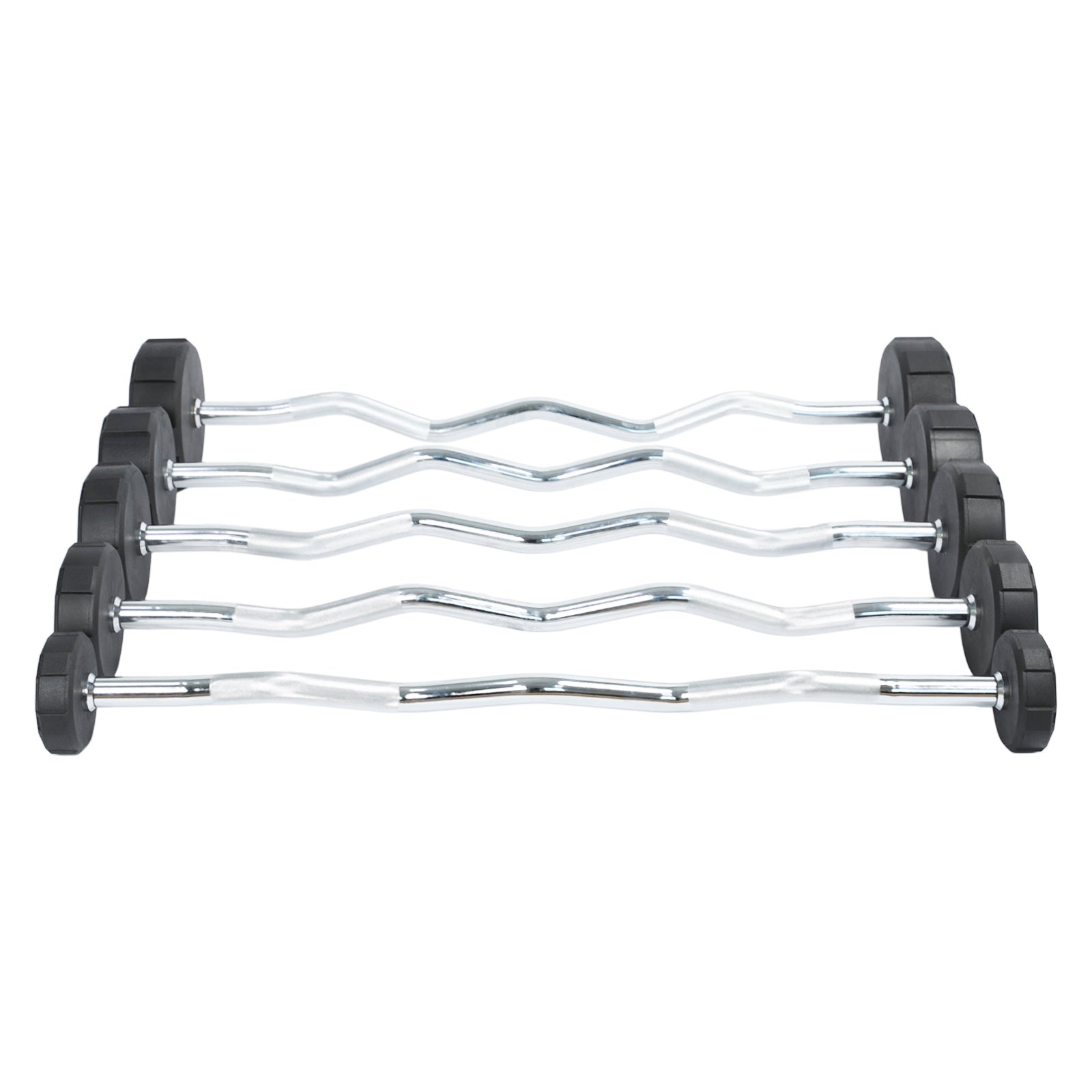 1441 Fitness Fixed Weight Curl Barbell Set - 10 kg to 30 kg