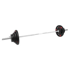 7 ft Olympic Bar with Tri Grip Black Olympic Plate