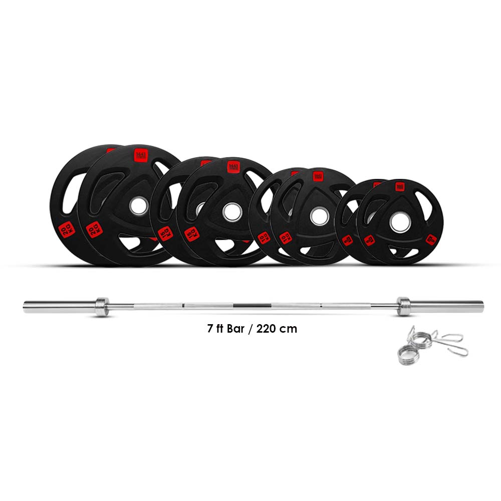  Tri Grip Black Olympic Plates Set 120 kg