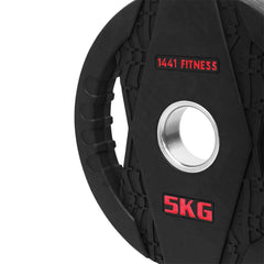 1441 Fitness Black Rubber Dual Grip Plate - 2.5 kg to 20 Kg (Sold as per Piece)