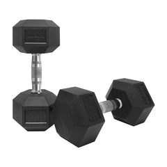 1441 Fitness Rubber Hex Dumbbells 2.5 - 50 kg Sold as Pairs