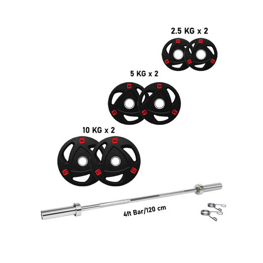 4 Ft Olympic Size Bar With Plates