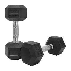 1441 Fitness Rubber Hex Dumbbells 2.5 - 50 kg Sold as Pairs