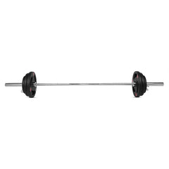 7 Ft Olympic Bar with Tri Grip Black Olympic Plates Set 80 Kg