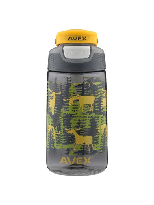 Avex Freestyle Autoseal 160Z Charcoal Moose Camo Kids Water Bottle