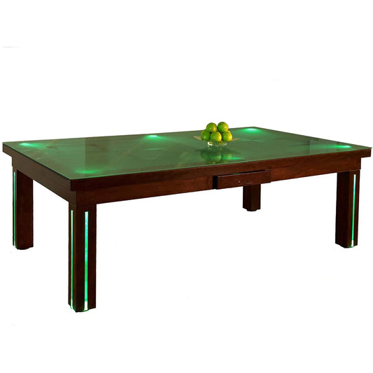 BILIJARDAI Pronto 2 New York Home Use Pool Table with Green LED Light | 8 FT