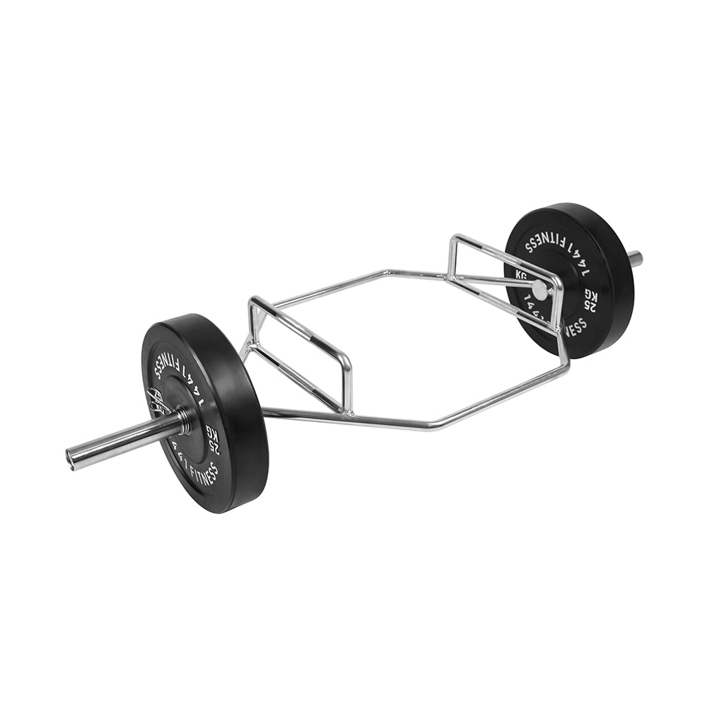 1441 Fitness 6 ft Olympic Hex Trap Dead lift Bar with Collars  | 15 kg