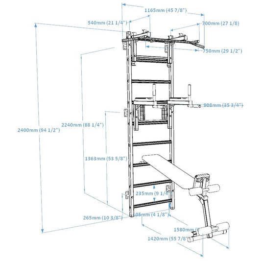 BenchK Series 7 Wall Bar | Black