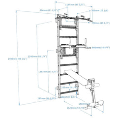 BenchK Series 7 Wall Bar | Black