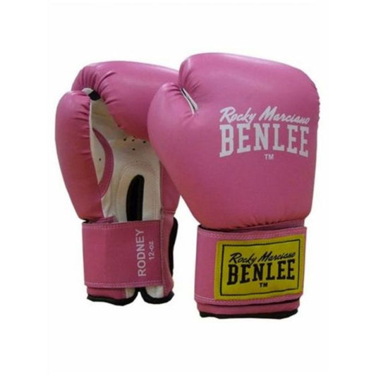 Benlee Rodney Leather Boxing Gloves 12Oz Pink/White