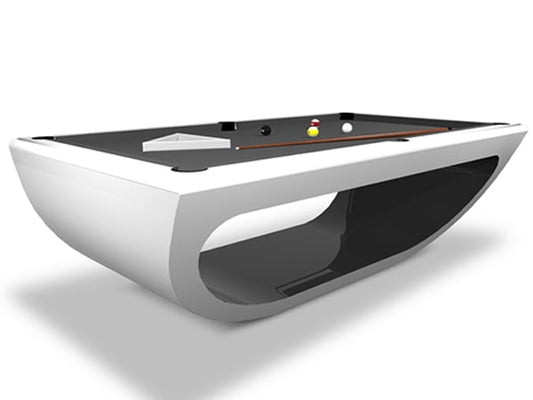 Bilhares Europa Nefertiti Modern Pool Table 8ft. | Glossy White & Glossy Black Finishing