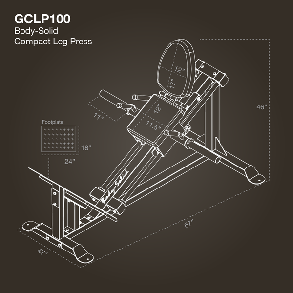 Body Solid Compact Leg Press GCLP100