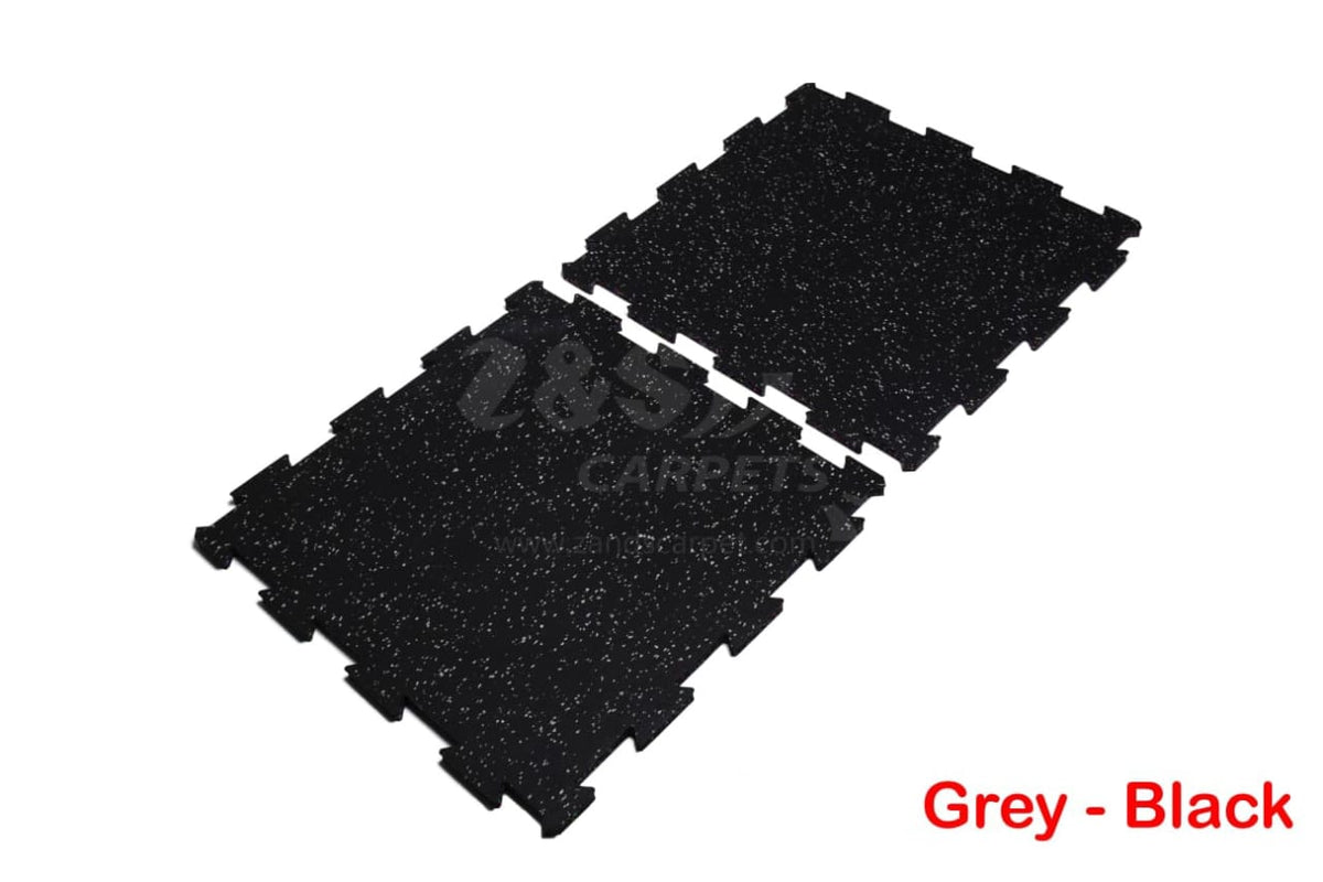 EPDM Gym Flooring Tile Grey Black