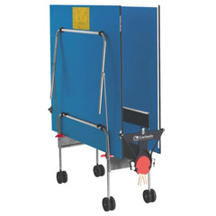 Garlando Training Indoor Foldable Tennis Table with Wheels - Blue Top