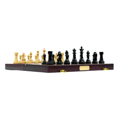 Harley Fitness 52cm x 52cm High Grade Professional Wooden Chess Board with Glossy Chess Pieces Set - 55026A