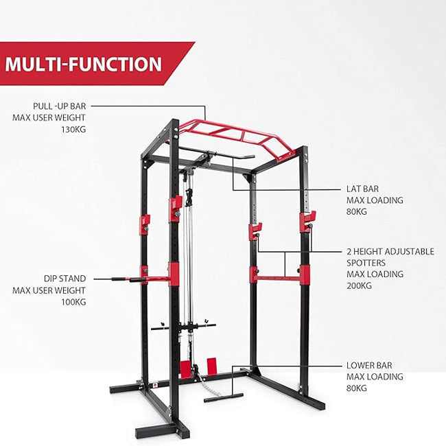 Harley Fitness Multi Gym Squat Rack with Pull-Up Bar