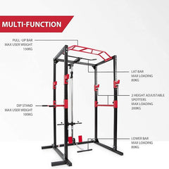 Harley Fitness Multi Gym Squat Rack with Pull-Up Bar