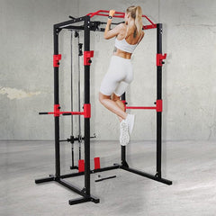 Harley Fitness Multi Gym Squat Rack with Pull-Up Bar