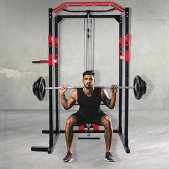 Harley Fitness Multi Gym Squat Rack with Pull-Up Bar