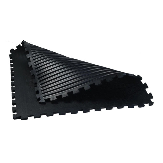 Harley Fitness Rubber Interlocking Mat - 100x100cm