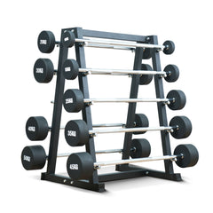 Harley Fitness TPU Fixed Straight Barbell Set with Rack (10 - 50Kg)