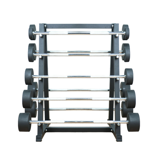 Harley Fitness TPU Fixed Straight Barbell Set with Rack (10 - 50Kg)