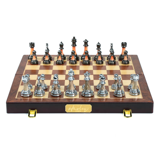 Harley Fitness Wooden Chess Board with Glossy Luxury Chess Pieces Set - S5023A