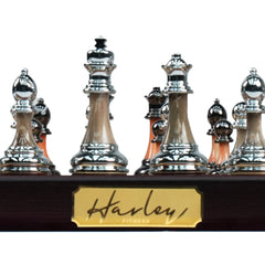 Harley Fitness Wooden Chess Board with Glossy Luxury Chess Pieces Set - S5023A