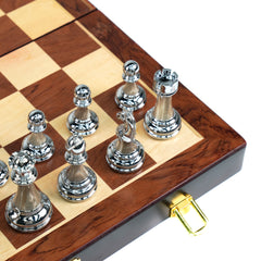 Harley Fitness Wooden Chess Board with Glossy Luxury Chess Pieces Set - S5023A