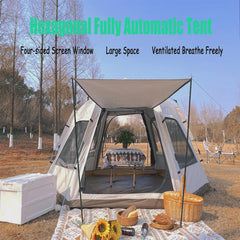 Harley Fitness Quick Open Hexagonal Tent (240cm x 240cm x 170cm) - 2086