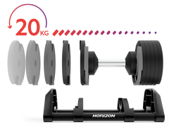 Horizon Adjustable Dumbbell 2kg - 20kg Pair