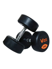 Harley Fitness Premium Rubber Coated Bouncing Round Dumbbells - Pair