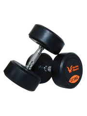 Harley Fitness Premium Rubber Coated Bouncing Round Dumbbells - Pair