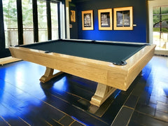 Knight Shot Athena Handicraft Pool Table in Natural Oak Finishing 8ft.