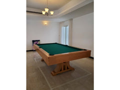 Knight Shot Athena Handicraft Pool Table in Natural Oak Finishing 8ft.