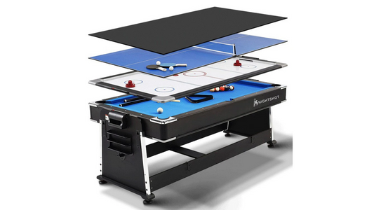 Knight Shot Rotating Multi Game Table 4 In 1 7ft