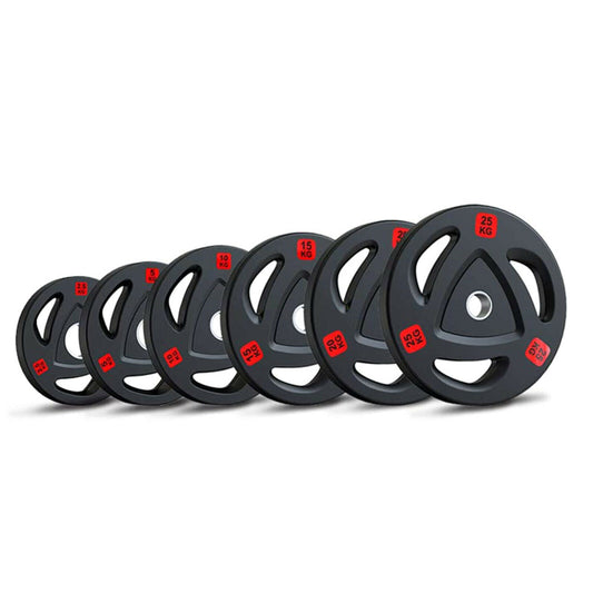 MF Tri-Grip Olympic Rubber Plates 2.5 Kg to 25 Kg