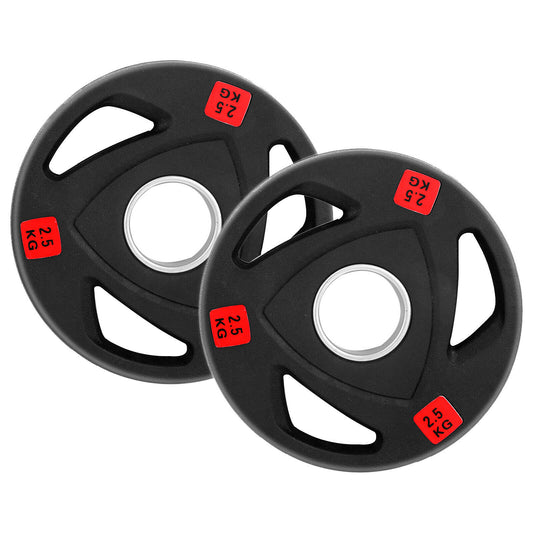 MF Tri-Grip Olympic Rubber Plates 2.5 Kg to 25 Kg