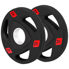 MF Tri-Grip Olympic Rubber Plates 2.5 Kg to 25 Kg