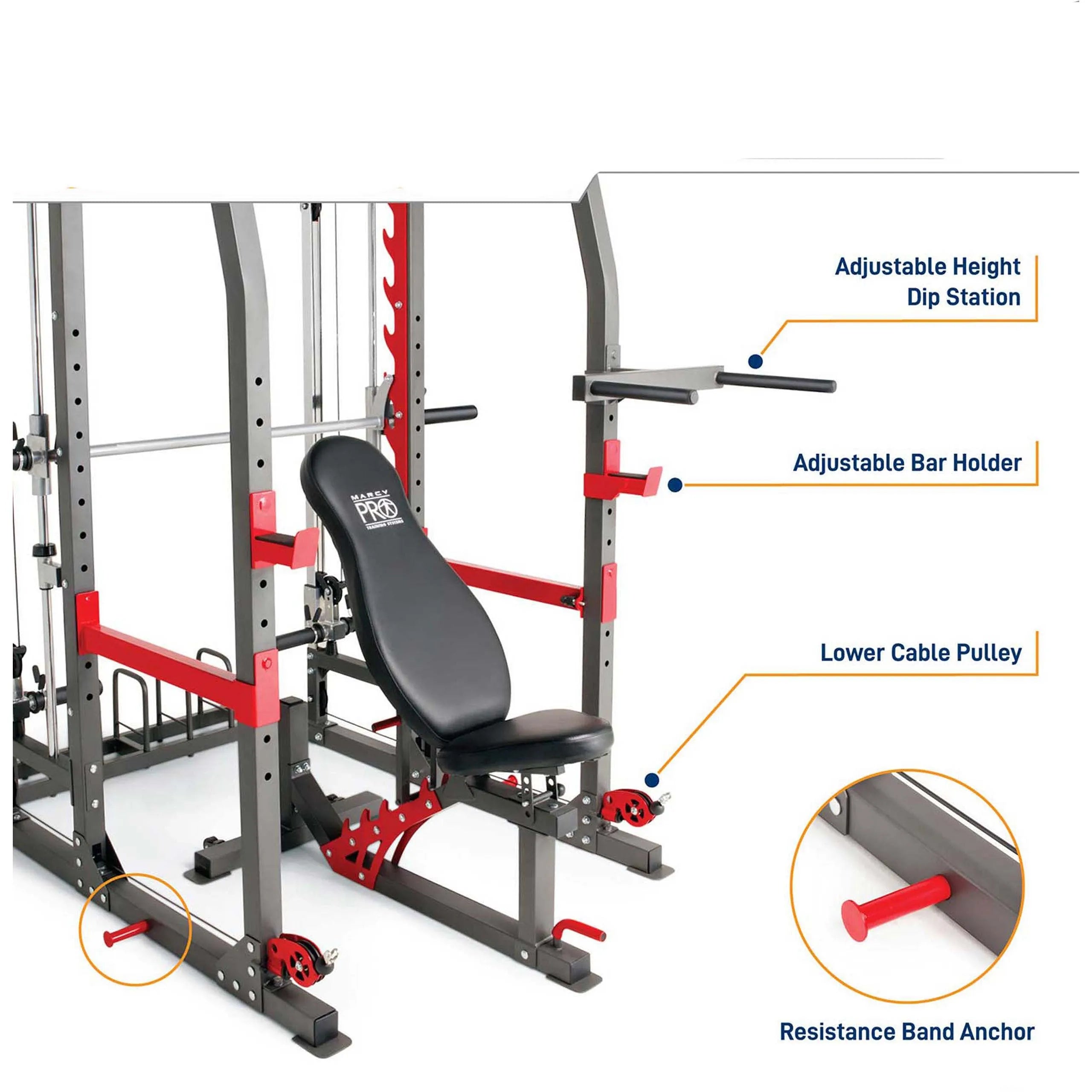Marcy Pro Smith Machine Home Gym Training System Cage SM 4903