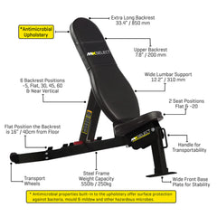 Mx Select Adjustable Training Bench (Black)