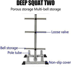 Olympic Weight Plate Rack with 6 Barbell Holders