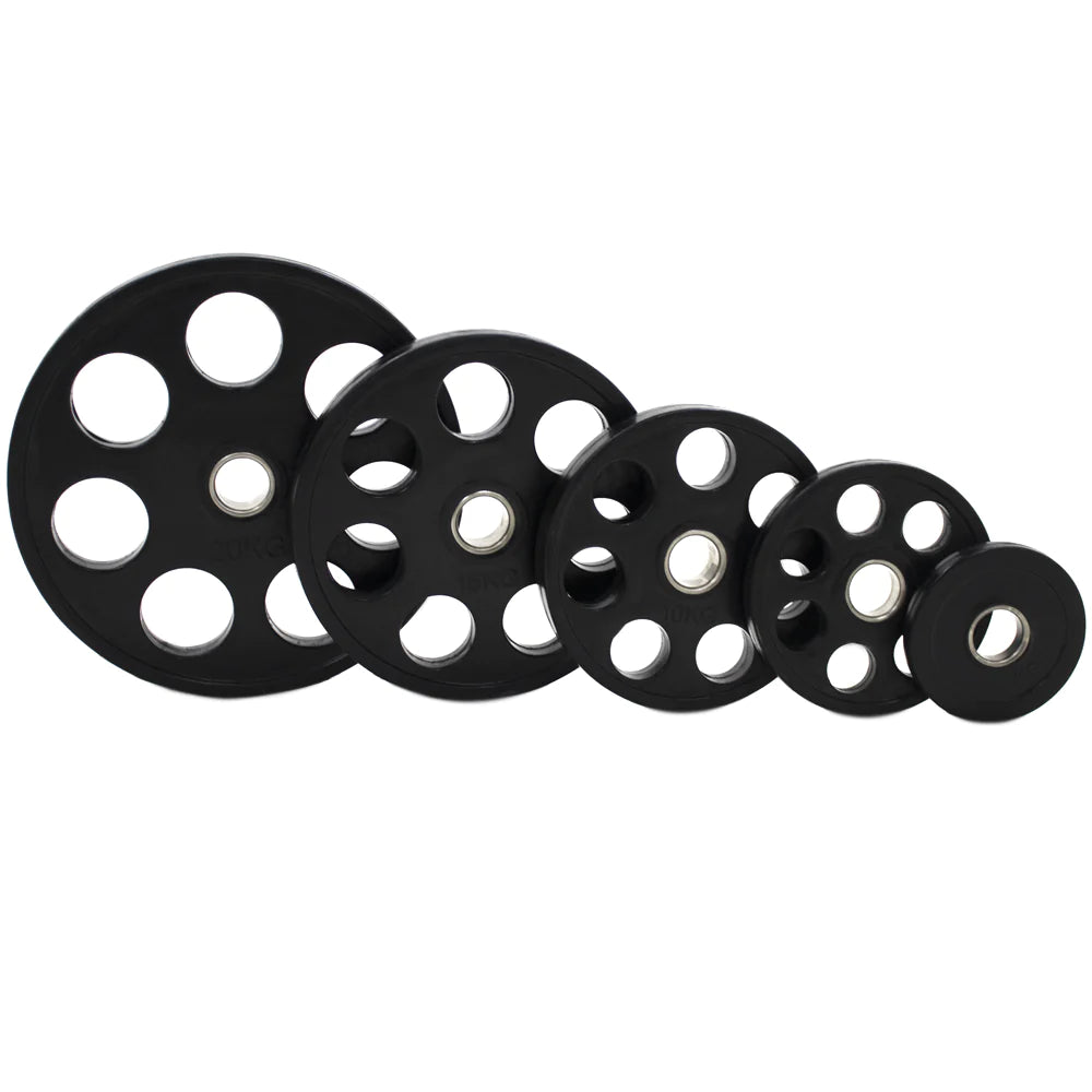 Powercore 7 Hole Rubber Coated Weight Plate 2.5kg - 20kg