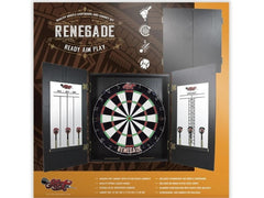 Shot Darts Renegade Dartboard & Dart Cabinet Set