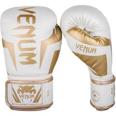 Venum Elite Boxing Glove White|Gold