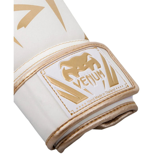 Venum Elite Boxing Glove White|Gold