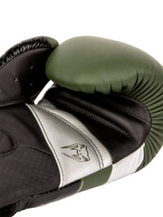 Venum Elite Evo Boxing Gloves Khaki Silver