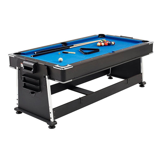 Victory 7 In 1 Game Tables 7ft Wooden Top Pool Table, Table Tennis, Air Hockey Table, Dining Table, Shuffle Board, Bowling & Curling 7ft Table