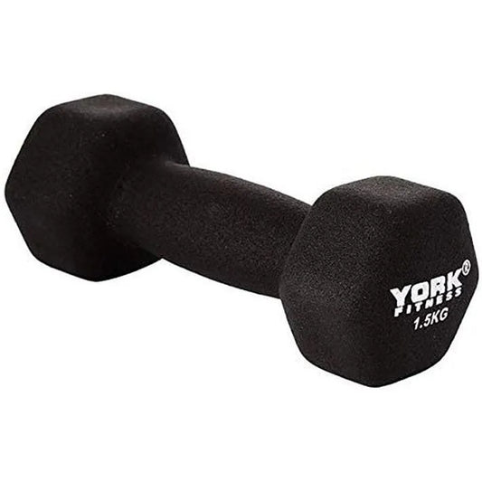 York Fitness Neoprene Hex Dumbbells 1kg - 5kg